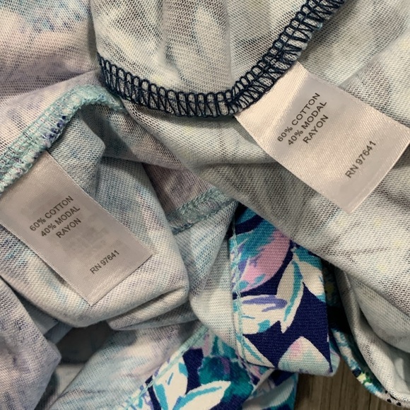 J.Jill Lot of 2 Stretch Knit Skirts Hawaii Floral Print Skirts w/Pockets size LP - Picture 9 of 10